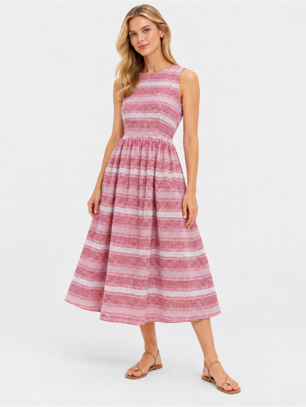 Tuckernuck | White & Red Stripe Poppy Maxi Dress - Size Small